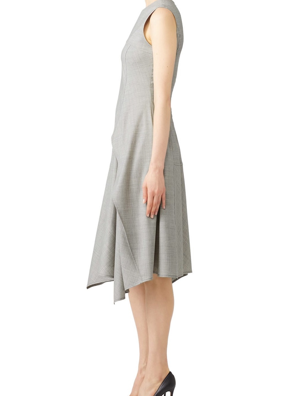 Adeam Grey Suiting Sleeveless A-Line Dress SZ 4 - Picture 3 of 7